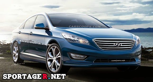 2015-Sonata-Carscoops-1.jpg : [특종] 2015 LF소나타 - 예상도(싱크로율 80%)